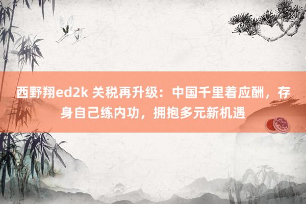 西野翔ed2k 关税再升级：中国千里着应酬，存身自己练内功，拥抱多元新机遇