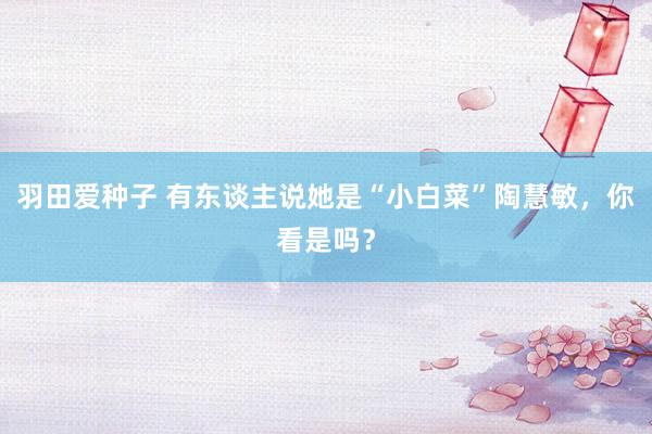 羽田爱种子 有东谈主说她是“小白菜”陶慧敏，你看是吗？